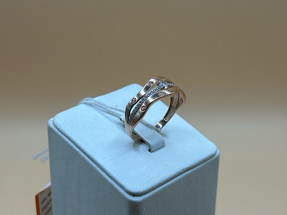 КОЛЬЦО С КАМНЯМИ (Au 585)