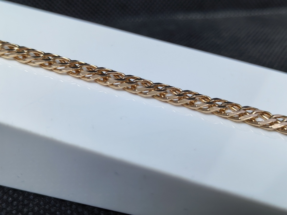 БРАСЛЕТ ПОЛНОВЕСНЫЙ Ромб двойной Au 585