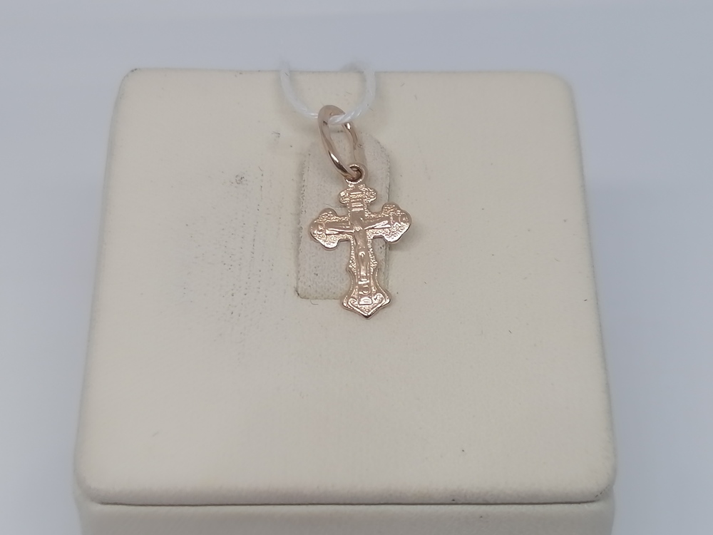 ПОДВЕСКА КРЕСТ БЕЗ КАМНЯ (Au 585)