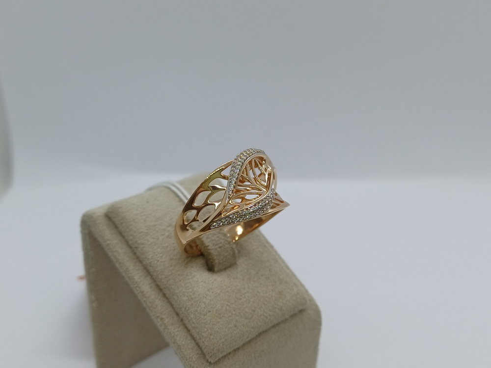 КОЛЬЦО С КАМНЯМИ (Au 585)