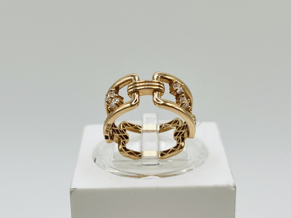 КОЛЬЦО С КАМНЯМИ (Au 585)