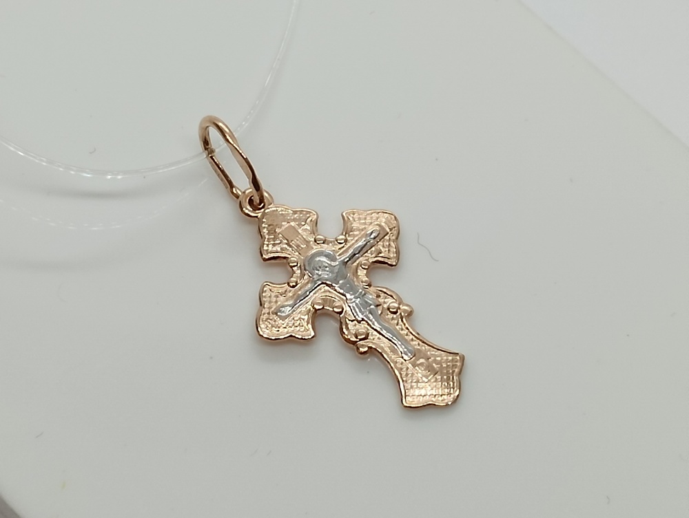 ПОДВЕСКА КРЕСТ без камня (Au 585)