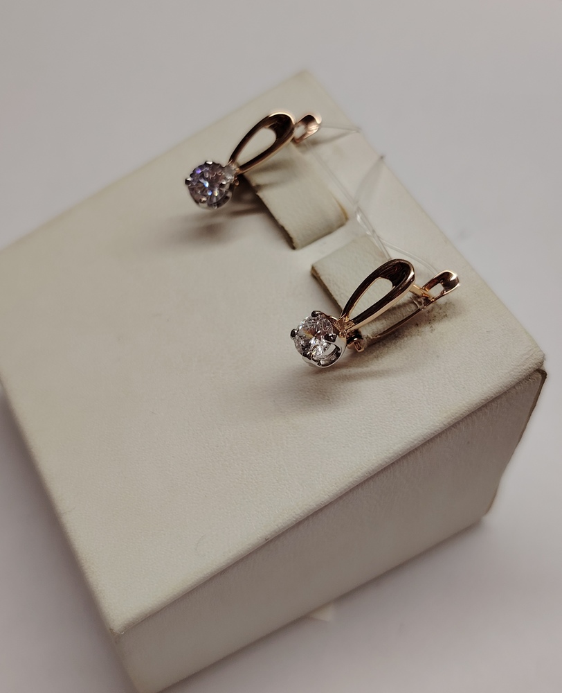 СЕРЬГИ С КАМНЕМ (Au 585)