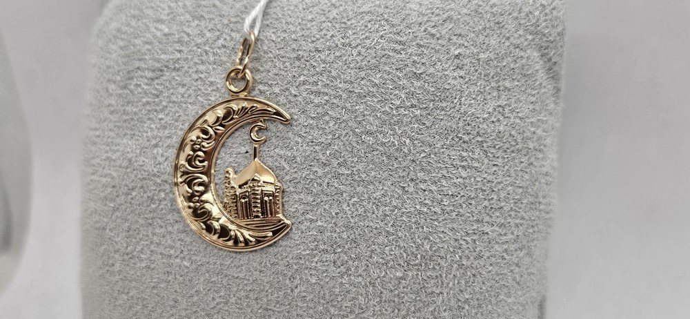 ПОДМБК585 ПОДВЕСКА МЕЧЕТЬ БЕЗ КАМНЯ (Au 585)