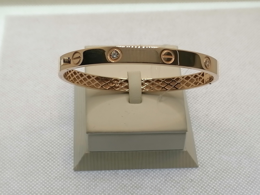 БРАСЛЕТ ЖЕСТКИЙ с камнями (Au 585)