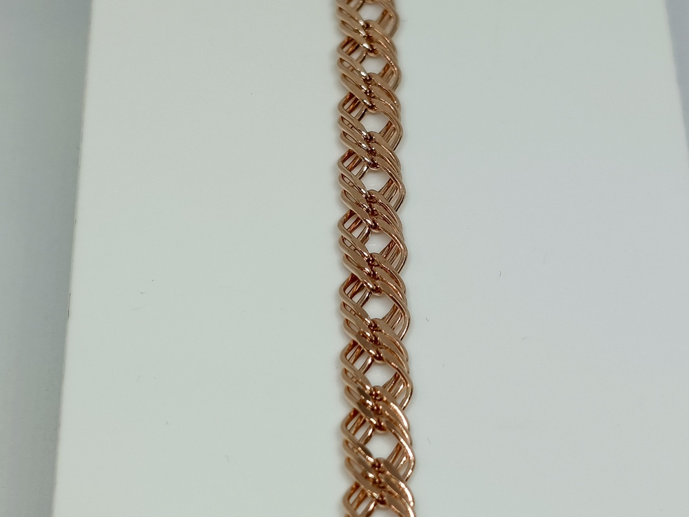 615506023 БРАСЛЕТ ПУСТОТЕЛЫЙ Ромб тройной (Au 585)