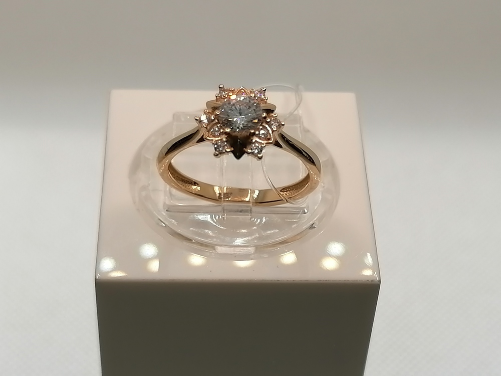 КОЛЬЦО С КАМНЯМИ (Au 585)