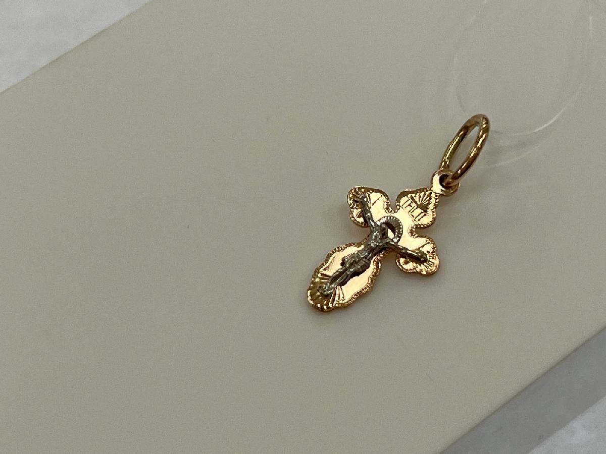 810-00117-10-00-00-02 ПОДВЕСКА КРЕСТ без камня (Au 585)