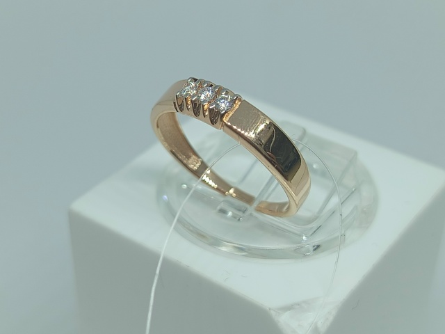 КОЛЬЦО С КАМНЯМИ (Au 585)