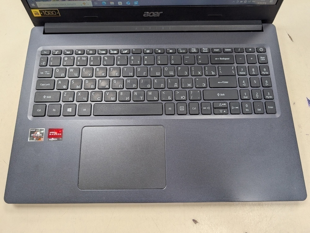 Ноутбук Acer; Ryzen 3 3250U, AMD Radeon (TM) Graphics, 4 Гб, 256 Гб, Нет