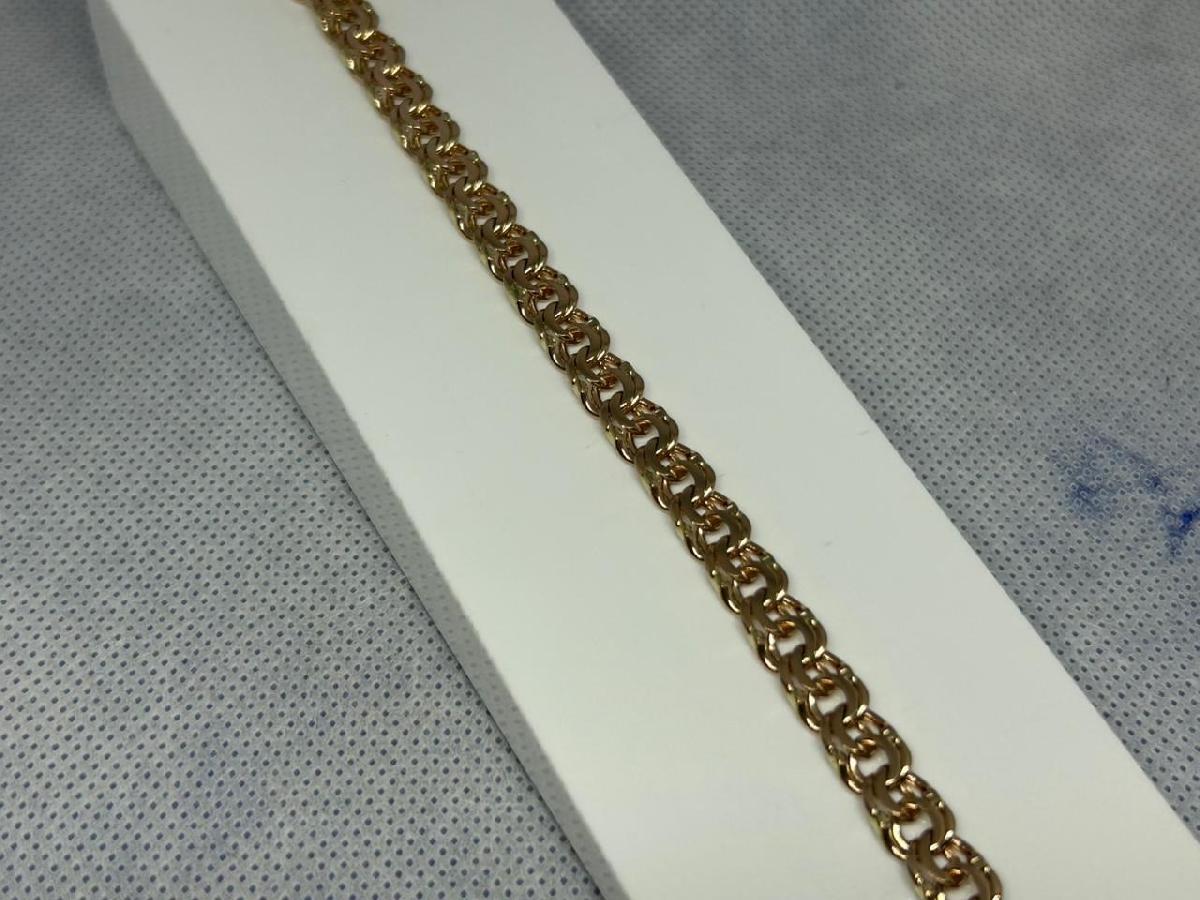 БЛБ585 БРАСЛЕТ ПОЛНОВЕСНЫЙ Бисмарк (Au 585)