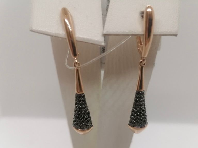 СЕРЬГИ С КАМНЯМИ (Au 585)