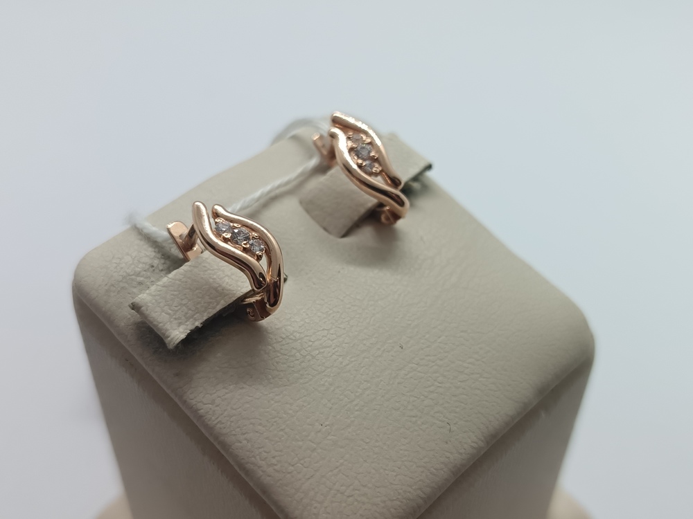 СКМИ585 СЕРЬГИ С КАМНЯМИ (Au 585)