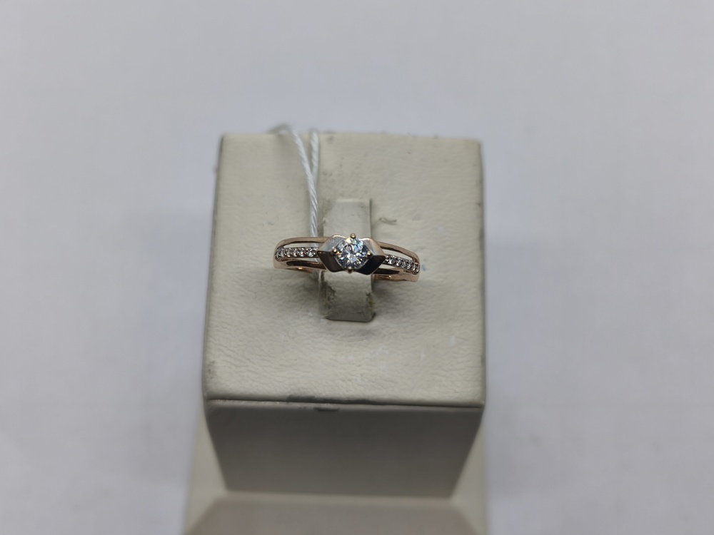 КОЛЬЦО С КАМНЯМИ (Au 585)