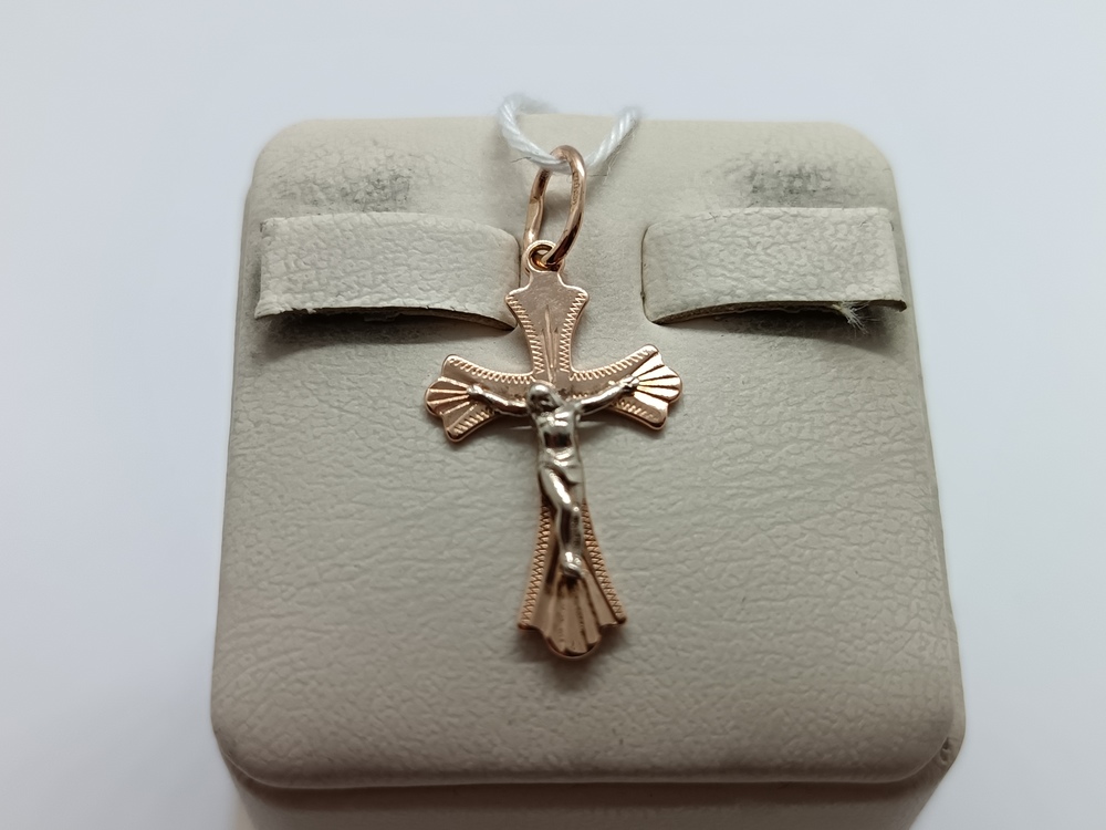 ПОДВЕСКА КРЕСТ БЕЗ КАМНЯ (Au 585)