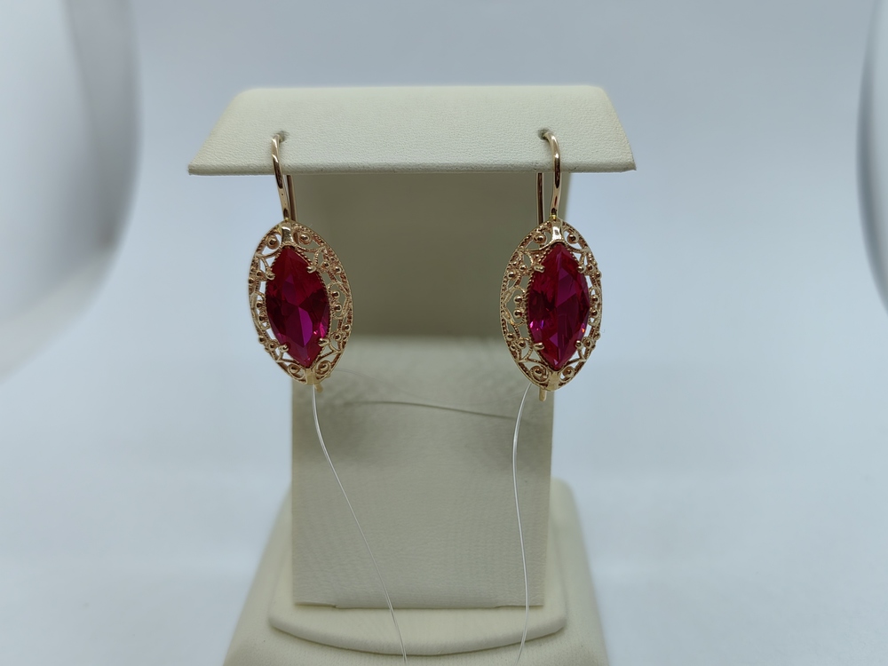 СЕРЬГИ С КАМНЕМ (Au 585)