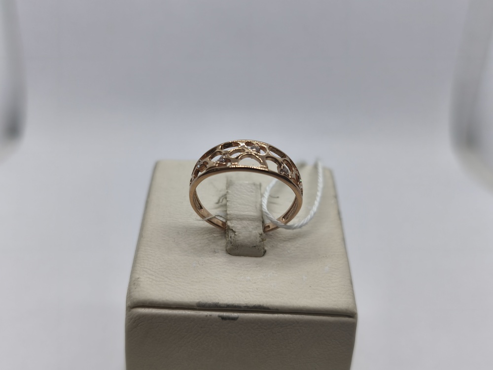 КОЛЬЦО С КАМНЯМИ (Au 585)