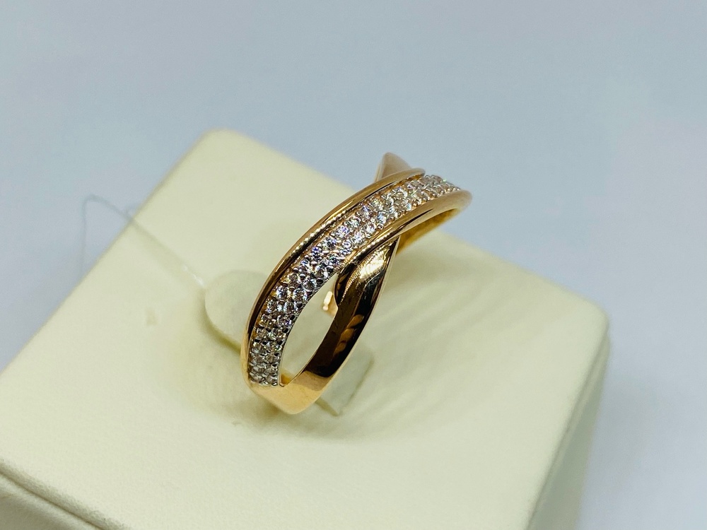 КОЛЬЦО С КАМНЯМИ (Au 585)