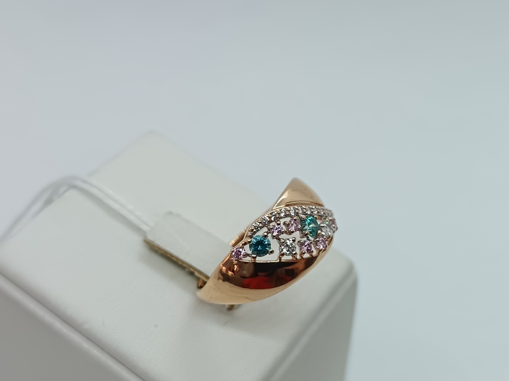 КОЛКМИ585 КОЛЬЦО С КАМНЯМИ (Au 585)