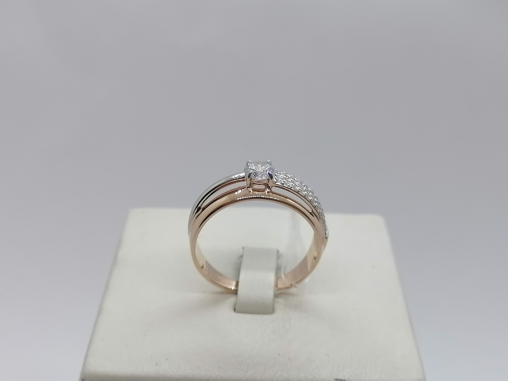 018735 КОЛЬЦО С КАМНЯМИ (Au 585)