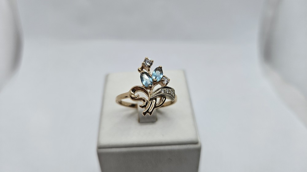 КОЛКМИ585 КОЛЬЦО С КАМНЯМИ (Au 585)