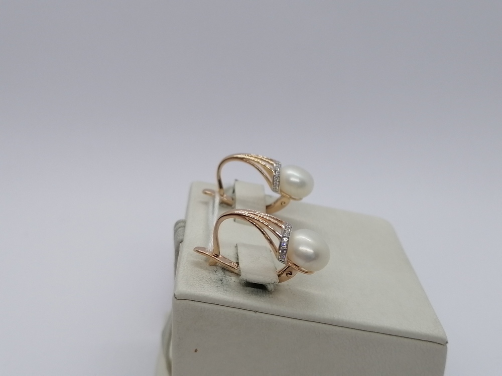 СКМИ585 СЕРЬГИ С КАМНЯМИ (Au 585)