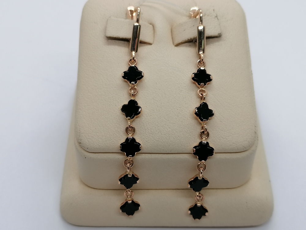 12227 СЕРЬГИ С КАМНЯМИ (Au 585)