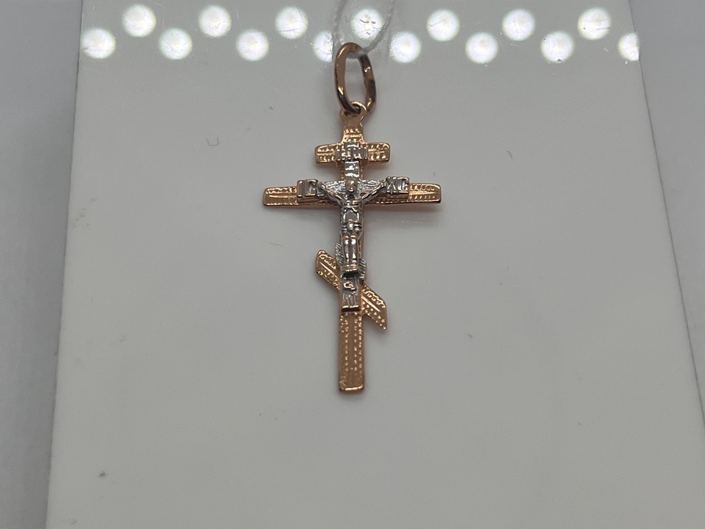 ПОДВЕСКА КРЕСТ БЕЗ КАМНЯ (Au 585)