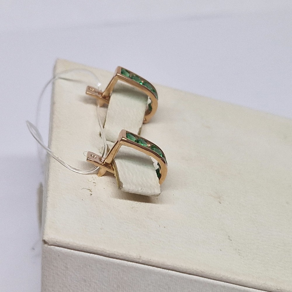 021866 СЕРЬГИ С КАМНЯМИ (Au 585)