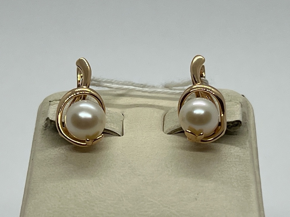 СКМ585 СЕРЬГИ С КАМНЕМ (Au 585)