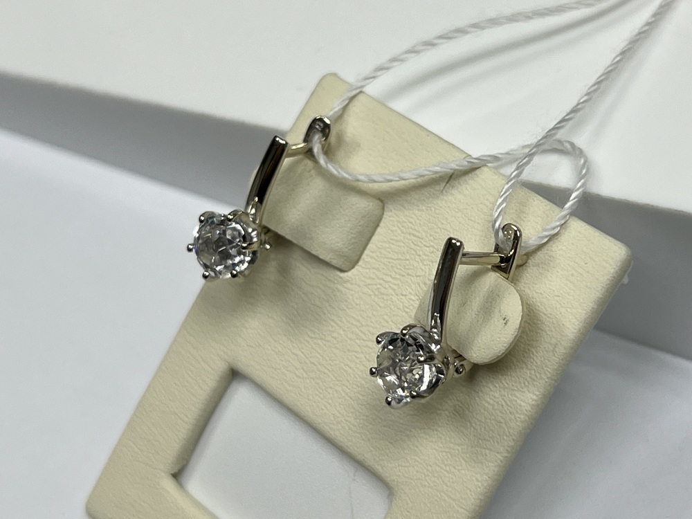 СЕРЬГИ С КАМНЕМ (Au 585)