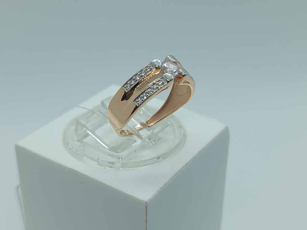 КОЛЬЦО С КАМНЯМИ (Au 585)