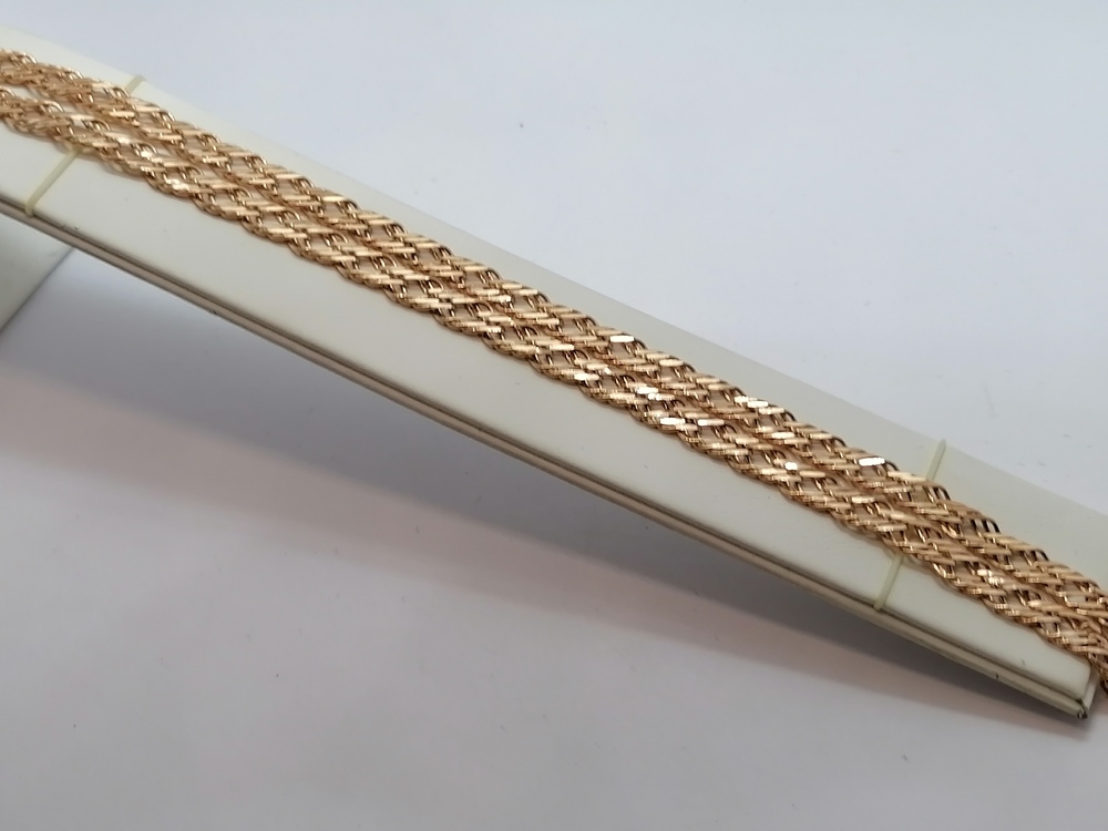 ЦЛР3585 ЦЕПЬ ПОЛНОВЕСНАЯ Ромб тройной (Au 585)