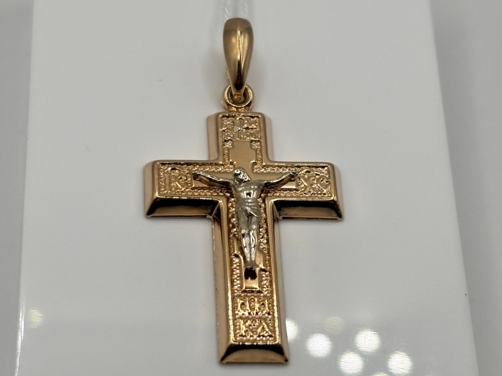 ПОДКБК585 ПОДВЕСКА КРЕСТ БЕЗ КАМНЯ (Au 585)