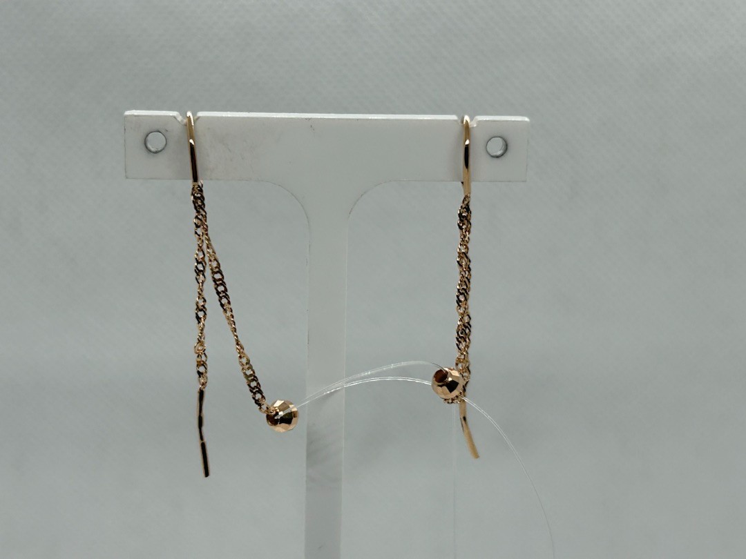 СЕРЬГИ ПРОДЕВКИ без камня (Au 585)