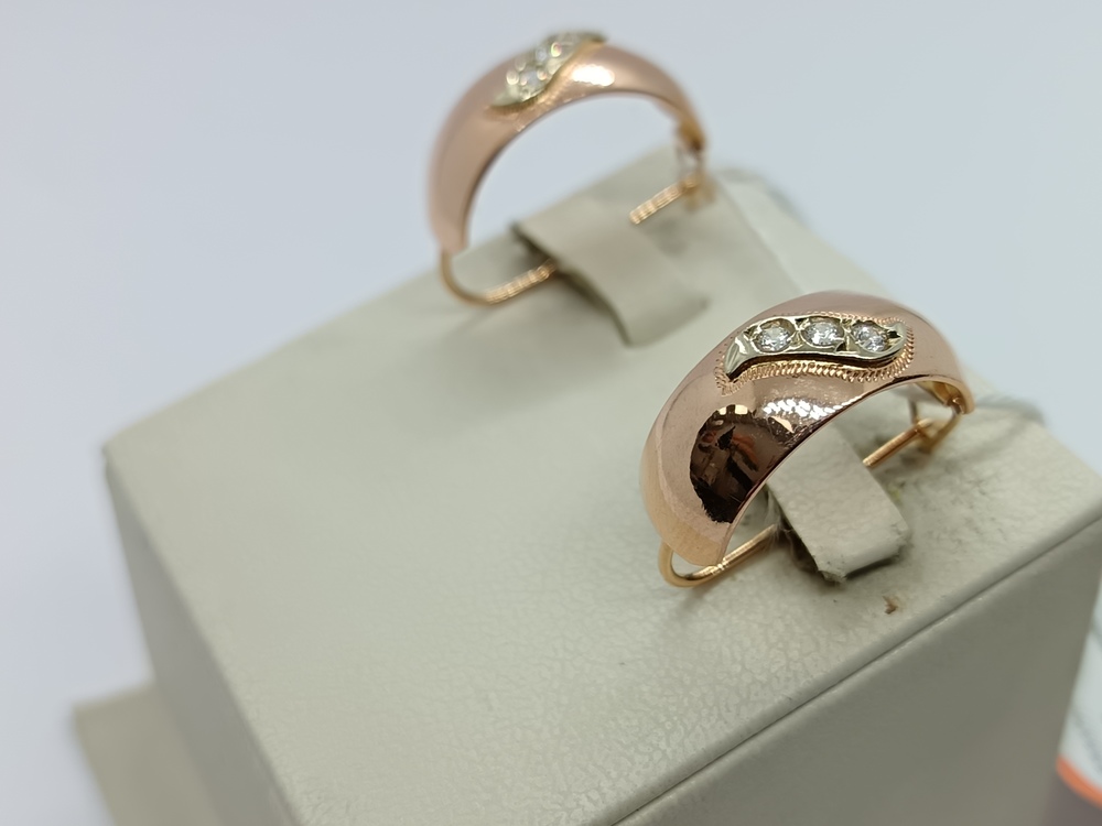 СКМИ585 СЕРЬГИ С КАМНЯМИ (Au 585)