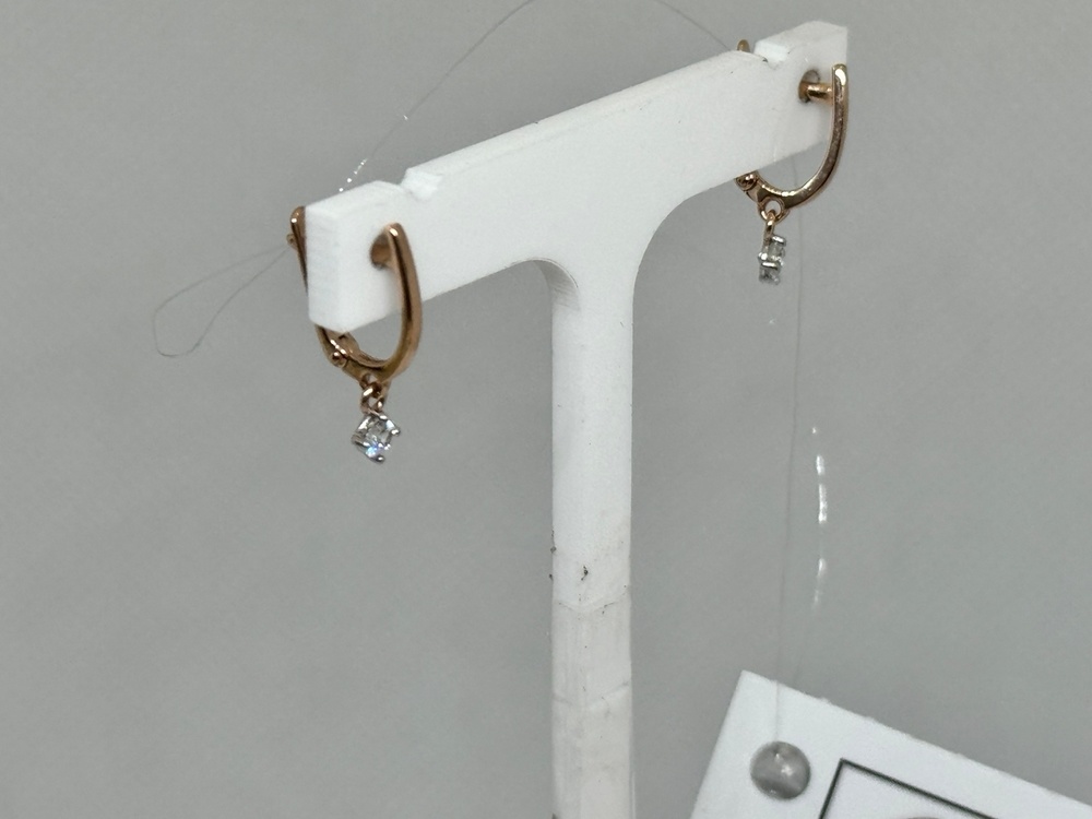 СЕРЬГИ С КАМНЕМ (Au 585)