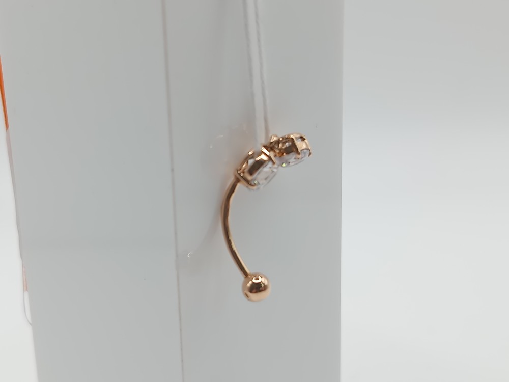 ПИРСИНГ В ПУПОК с камнями (Au 585)