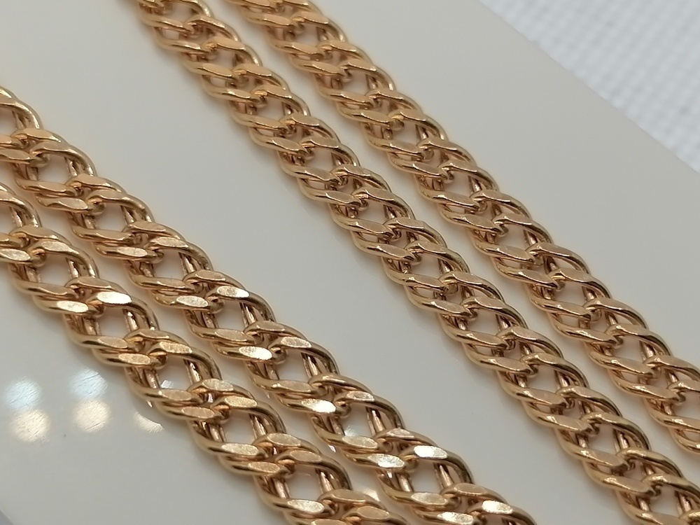 8080154П-50 ЦЕПЬ ПУСТОТЕЛАЯ Ромб двойной (Au 585)