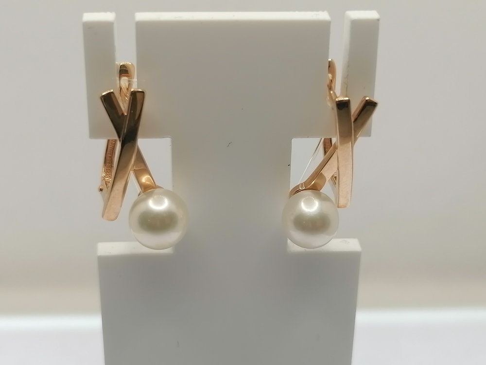 СЕРЬГИ ЖЕМЧУГ (Au 585)