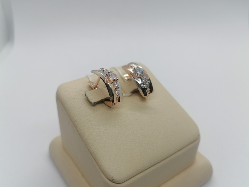 СКМИ585 СЕРЬГИ С КАМНЯМИ (Au 585)