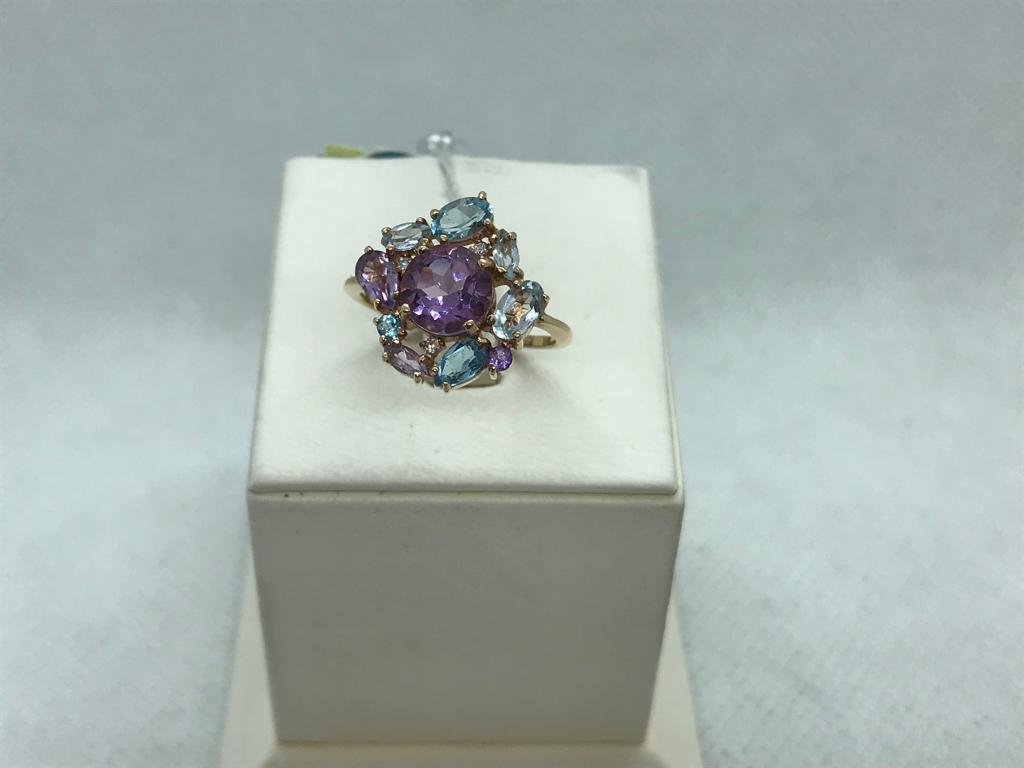 КОЛКМИ585 КОЛЬЦО С КАМНЯМИ (Au 585)