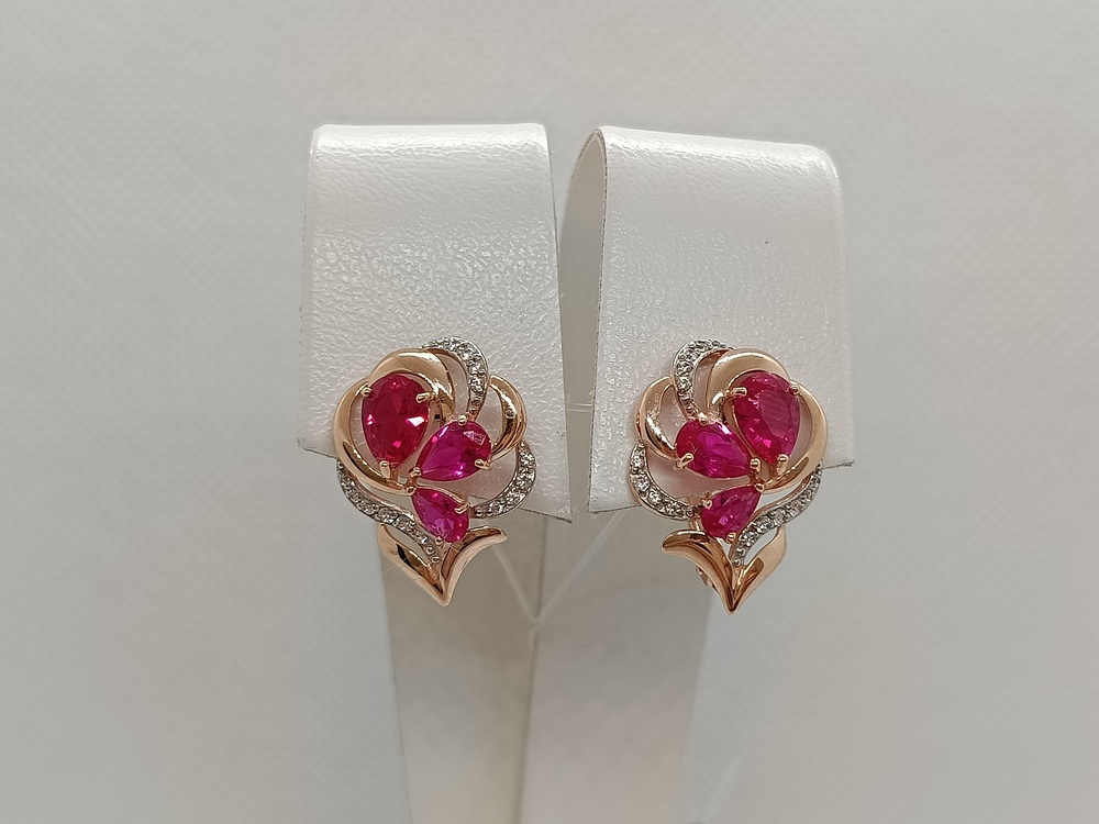 СЕРЬГИ С КАМНЯМИ (Au 585)