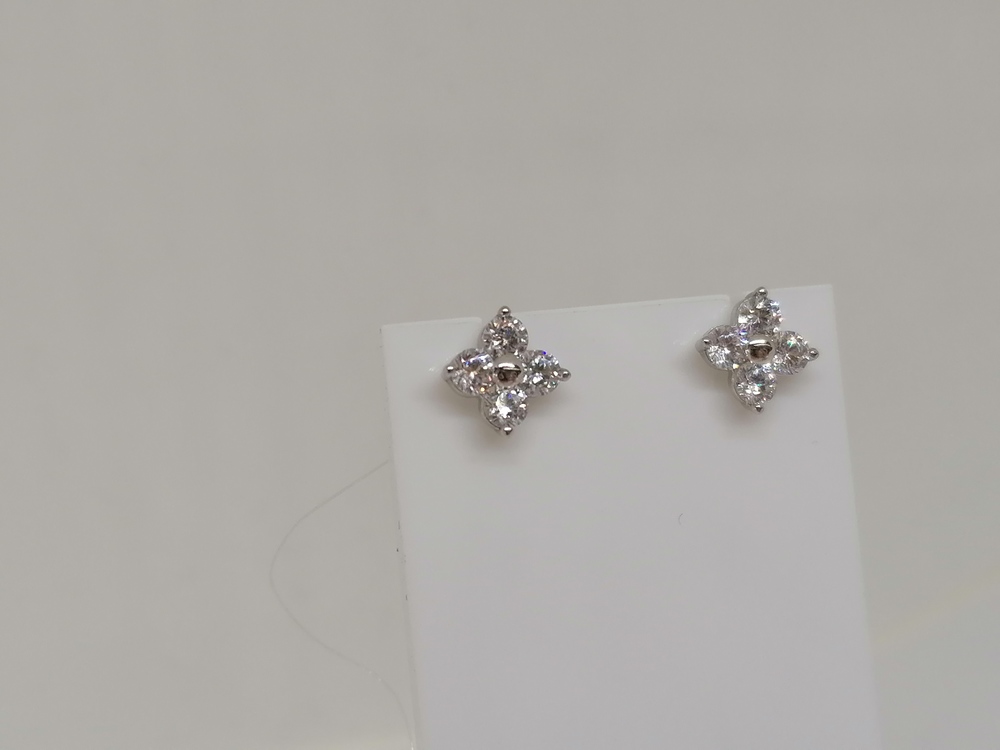 СЕРЬГИ ПУСЕТЫ с камнями (Au 585)