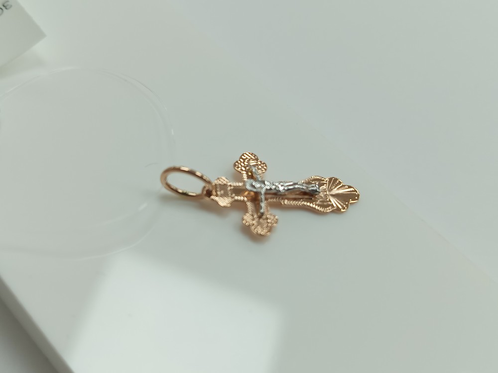 810-00273-10-00-00-02 ПОДВЕСКА КРЕСТ без камня (Au 585)