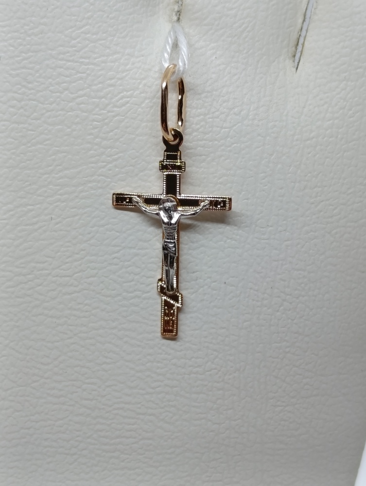 ПОДКБК585 ПОДВЕСКА КРЕСТ БЕЗ КАМНЯ (Au 585)