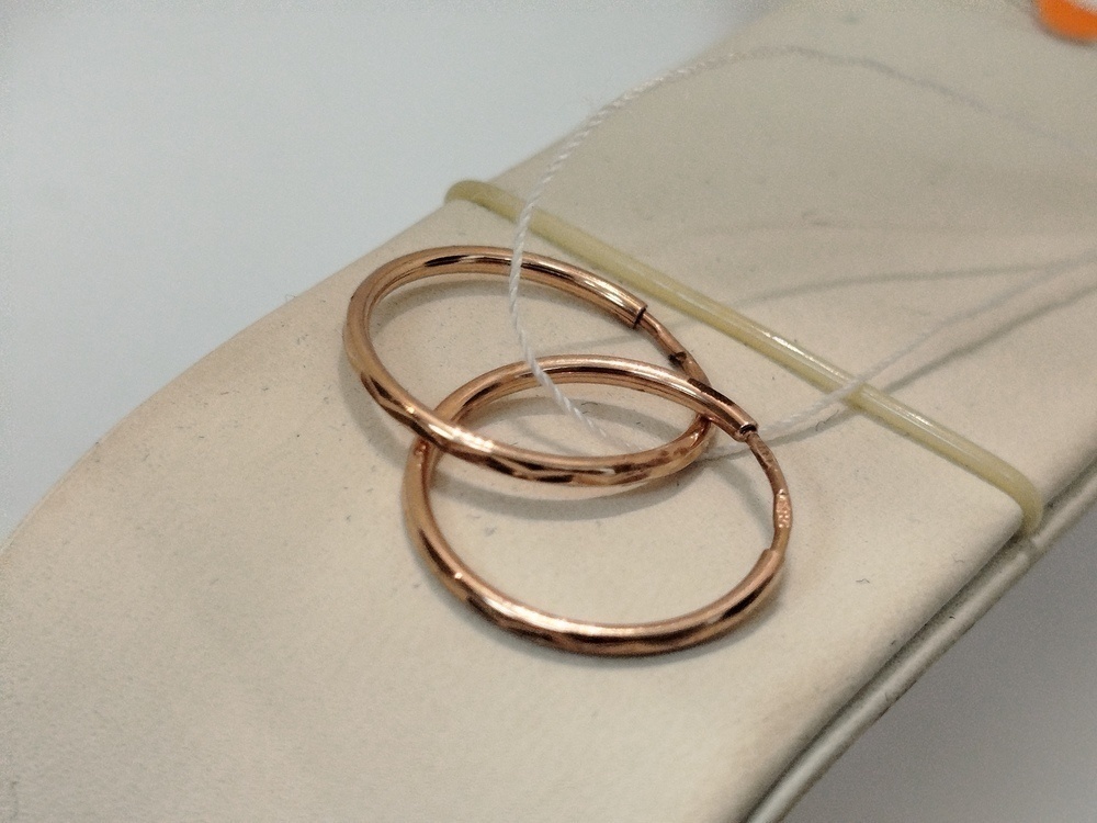 СКОН375 СЕРЬГИ КОНГО (Au 375)