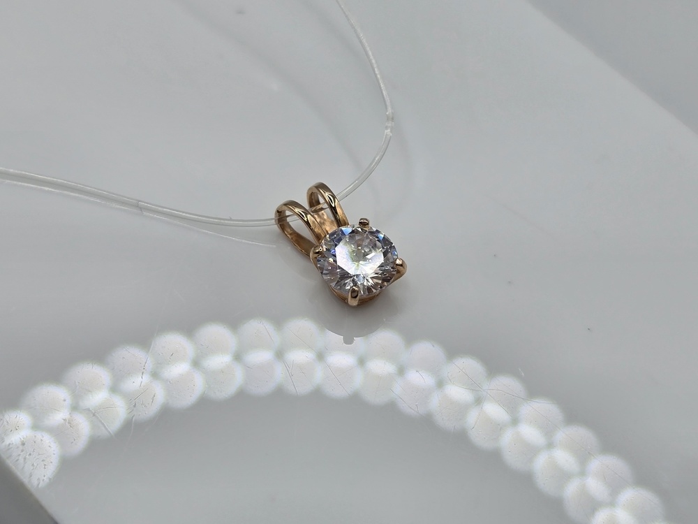 ПОДКМ585 ПОДВЕСКА С КАМНЕМ (Au 585)