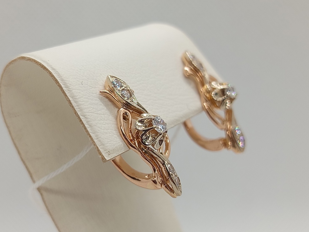 СЕРЬГИ С КАМНЯМИ (Au 585)