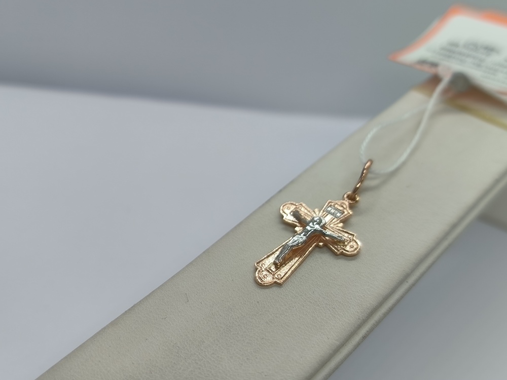 ПОДКБК585 ПОДВЕСКА КРЕСТ БЕЗ КАМНЯ (Au 585)